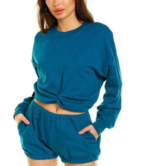 Something Navy Sweaters - SOMETHING NAVY QUILTED TWIST SWEATSHIRT